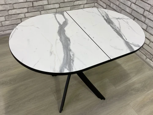 Стол Андромеда 2, Черный муар/Мрамор