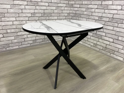 Стол Андромеда 2, Черный муар/Мрамор