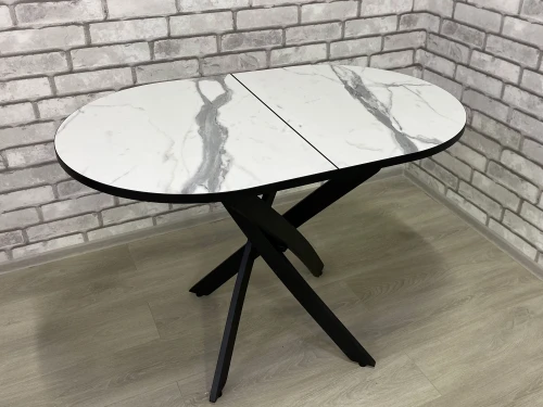 Стол Андромеда 2, Черный муар/Мрамор