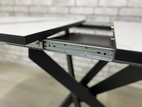 Стол Андромеда 2, Черный муар/Мрамор