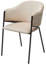 Стул ДИЛЛ, цвет H-06 Бежевый, велюр / черный каркас М-City