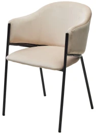 Стул ДИЛЛ, цвет H-06 Бежевый, велюр / черный каркас М-City