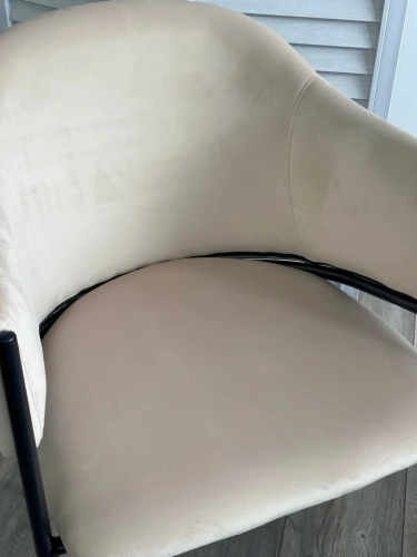 Стул ДИЛЛ, цвет H-06 Бежевый, велюр / черный каркас М-City