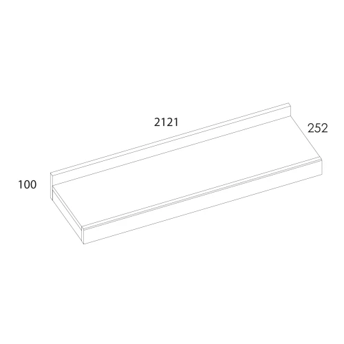 Полка 1NB, OSKAR , цвет дуб Санремо