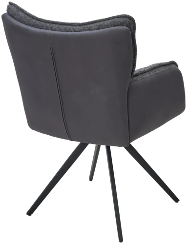 Стул ORTEGA 180 град.поворот. Brego-16 Темно-серый, ткань/ Maison 95 Темно-серый, PU/Черный, ®DISAUR