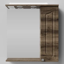 Зеркало Адам 65, Дуб крымский коричневый ПВХ 131005-9005, правая