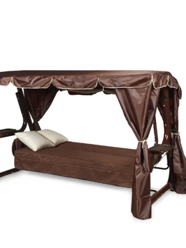 Садовые качели «Нирвана Премиум» с москитной сеткой  -  Brown