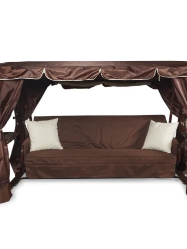 Садовые качели «Нирвана Премиум» с москитной сеткой  -  Brown