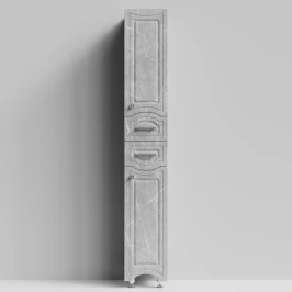 Пенал Адам 30 напольный, Мрамор Белый софт тач 4044-2, правый