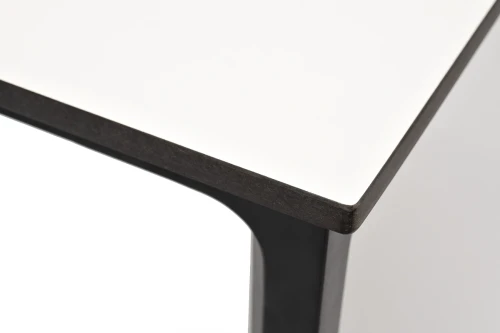 "Малага" обеденный стол из HPL 90х90см, цвет молочный, каркас черный