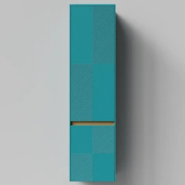 Пенал Аурум 40, пример RAL 5021 Водная синь, матовая, подвесной, правый