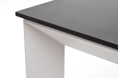 "Венето" обеденный стол из HPL 90х90см, цвет "серый гранит", каркас белый