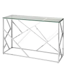 BS-05 Консольный столик стеклянный прозрачный 120*40, основание нержавеющая сталь BS-05 Консольный столик стеклянный прозрачный 120*40, основание нержавеющая сталь