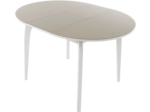 Обеденная группа (Стол Ривьера круг и 4 стула Коломбо-2), молочный