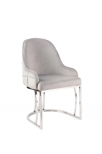 Стул обеденный Фрида DС-1112, серый, серебро