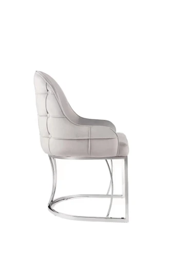 Стул обеденный Фрида DС-1112, серый, серебро