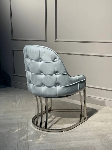 Стул обеденный Фрида DС-1112, серый, серебро