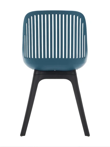 DC270 Стул пластиковый, ТЕМНО-СИНИЙ c подушкой, ноги черные