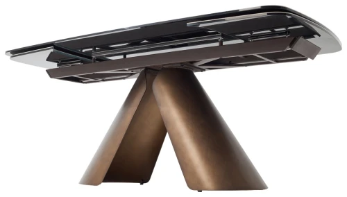 Стол CALDERON 180 TL-137  матовый, испанская керамика / брашированный каркас, цвет медный, ®DISAUR