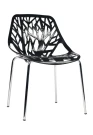 GH103/DC453 Стул пластиковый, ЧЕРНЫЙ, каркас металл хром