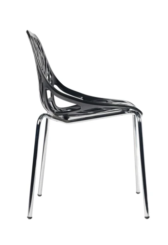 GH103/DC453 Стул пластиковый, ЧЕРНЫЙ, каркас металл хром
