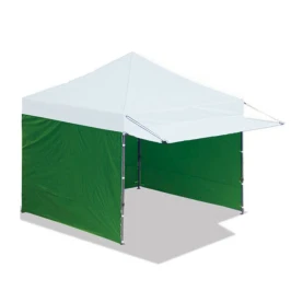 Быстросборная торговая палатка шатер с козырьком 2х2 м Серии S1  -  Зелено-белая