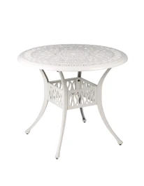 Стол из литого алюминия ФЕНИКС «FENIX» D90  -  Белый