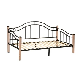 Кровать Скарлетт 90х200, Дуб сонома, Черный