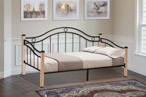 Кровать Скарлетт 90х200, Дуб сонома, Черный