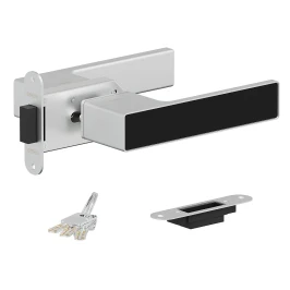 Ручка дверная Bravo KM-900/01 SC МатХром/BBlack