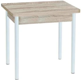 Эко 80х60 стол обеденный раскладной / Дуб сонома/белый