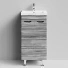 Тумба Смайл 40 напольный, Лиственница структурная контрастно-серая ПВХ 64202 Vodok с раковиной в комплекте Тумба Смайл 40 напольный, Лиственница структурная контрастно-серая ПВХ 64202 Vodok с раковиной в комплекте