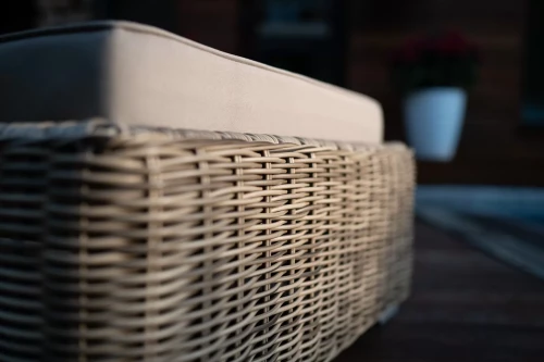 Шезлонг из искусственного ротанга Leon (бежевый)