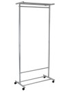 Вешалка напольная на колесах М 9 металлик