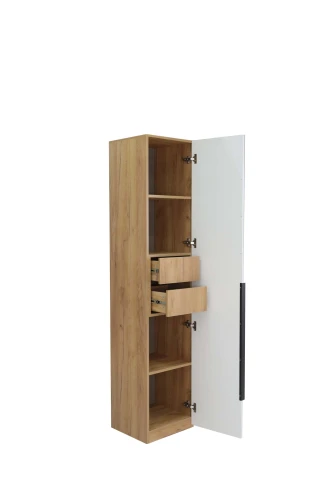 Пенал Стефани 6, Дуб Крафт Золотой / Софт Белый