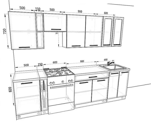 Кухня Базис Комплектация 42