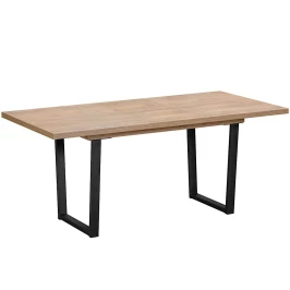 Стол обеденный JACKSON 138-180/85 (корпус дуб канзас, Чёрный)