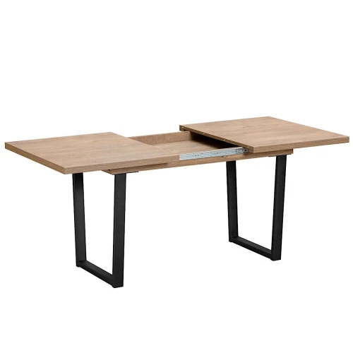 Стол обеденный JACKSON 138-180/85 (корпус дуб канзас, Чёрный)