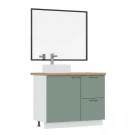 ВГ 1050 Олива/Белый гладкий Арника РМ (со столешницей) в.1