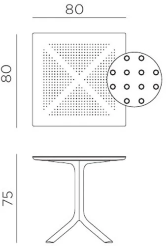 Стол Nardi Clip, антрацит