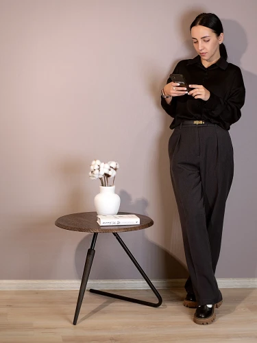 Стол журнальный Дуэт 7Н дуб шоле корич./черный/эбеновое дерево