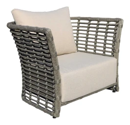 "Валенсия" кресло из искусственного ротанга, цвет серый