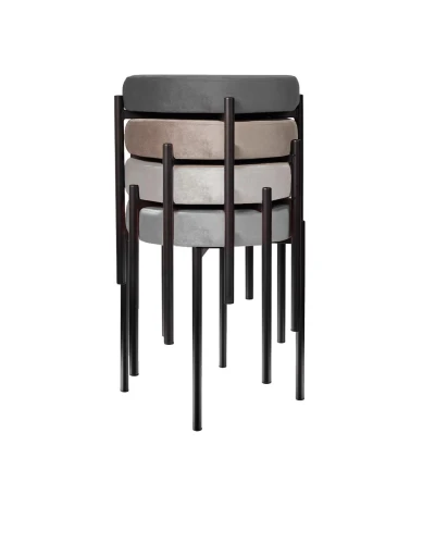 Комплект 2 шт. Табурет DikLine, M05 шоколад, ножки черные