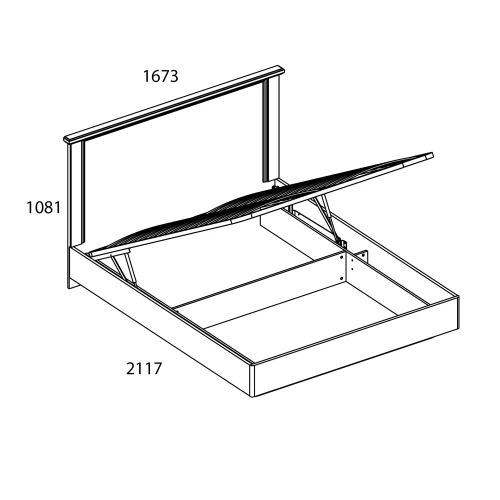 TOSCANA NEW, Кровать 160 с подъемником. Цвет ПЕРСИДСКИЙ ЖЕМЧУГ/КАНЬОН