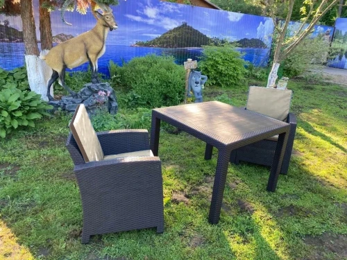 Комплект мебели под искусственный ротанг для отдыха Калифорния «California 2+1» арт.77787/8422П