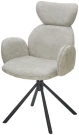 Стул VARDY 360 град.поворот. Brego-31 Бежевый, ткань/ 7525-01 Бежевый, велюр/Черный, ®DISAUR Стул VARDY 360 град.поворот. Brego-31 Бежевый, ткань/ 7525-01 Бежевый, велюр/Черный, ®DISAUR