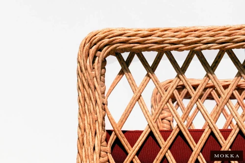 Комплект плетеной мебели MOKKA VILLA ROSA (6 кресел) + 6 подушек