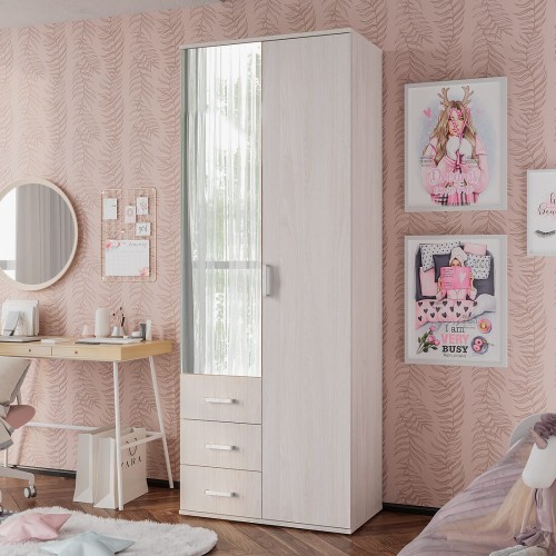 Шкаф 2-х дверный Белла, ясень белый