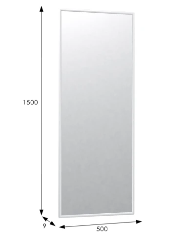 Зеркало настенное в раме Сельетта-5, белый 150 см х 50 см