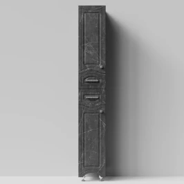 Пенал Адам 30 напольный, Мрамор Графит софт тач ПВХ 4044-3, левый